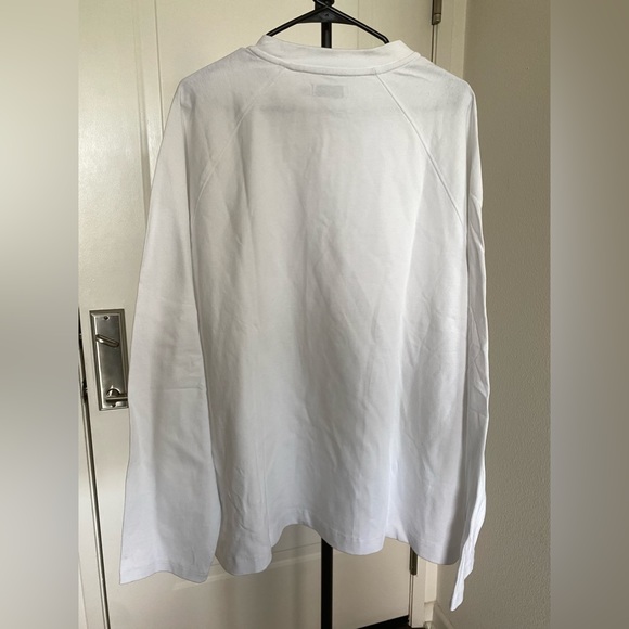 CALVIN KLEIN WHITE LONG SLEEVE BUTTON NECK - Picture 3 of 7